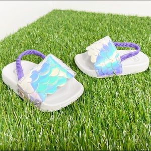 Wonder Nation Metallic Mermaid Sandals